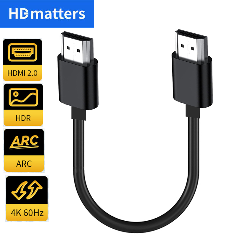 Hdmi Arc Cable - كابل HDMI 2.0 قصير للغاية 4K