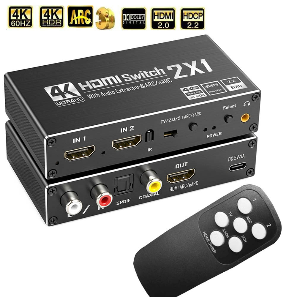 Hdmi Arc Cable - محول HDMI مع مستخرج صوت 4K