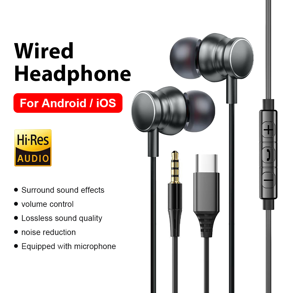 Home Cinema Amazon - نوع C سماعات أذن سلكية 3.5