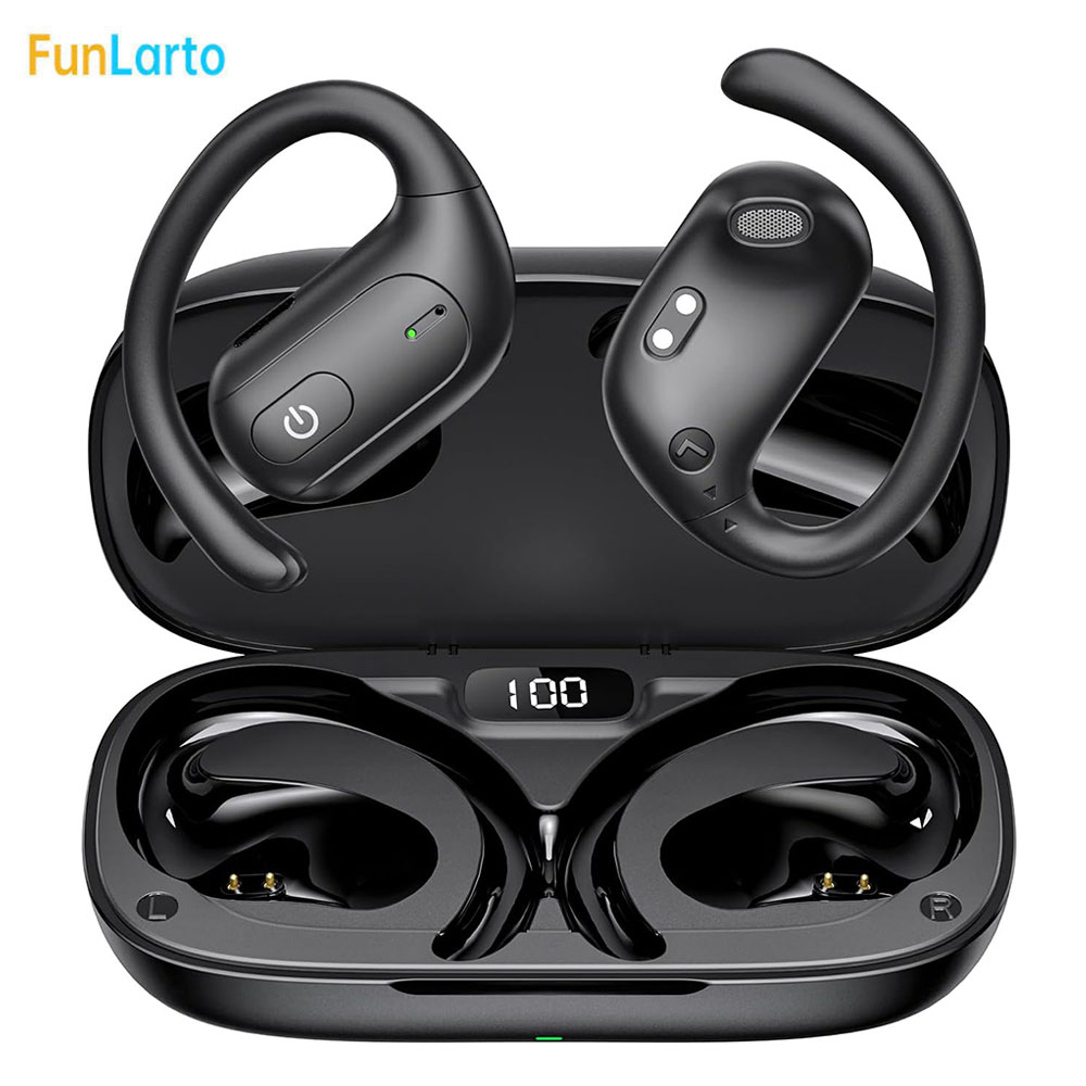 Home Cinema Amazon - سماعات أذن لاسلكية للجري مفتوحة الأذن،