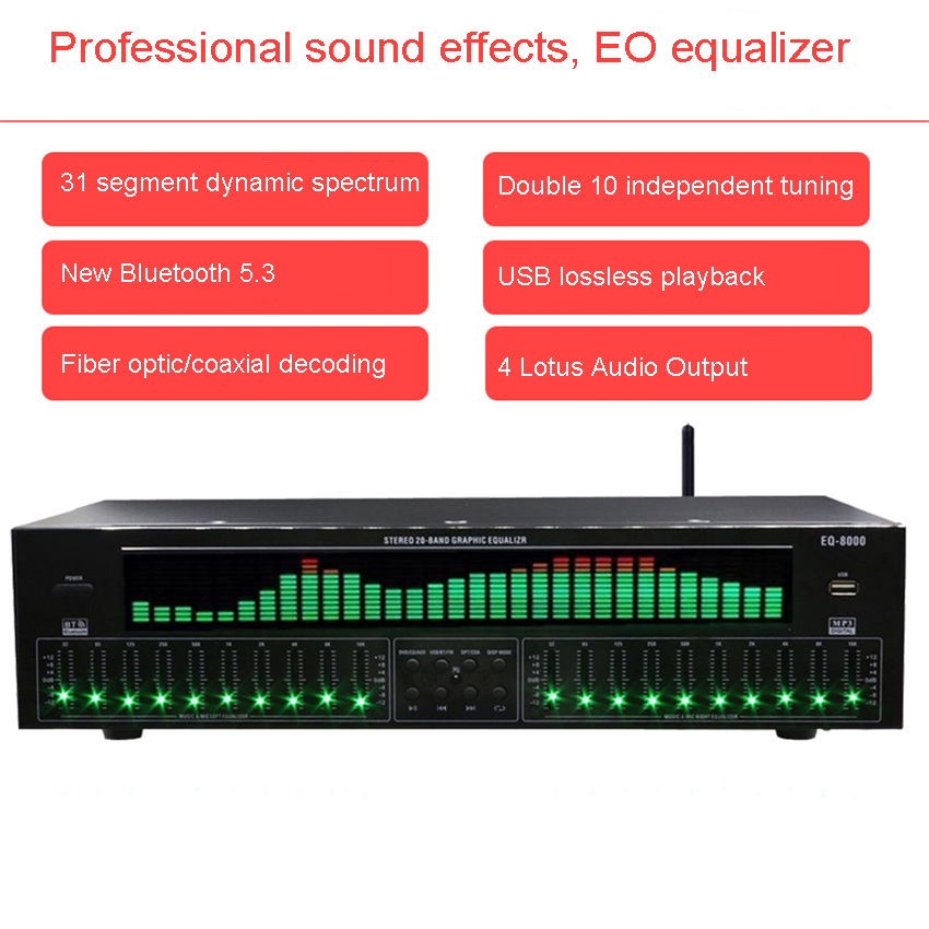 Home Cinema Receiver - EQ8000 معادل صوت بلوتوث 5.3 مع