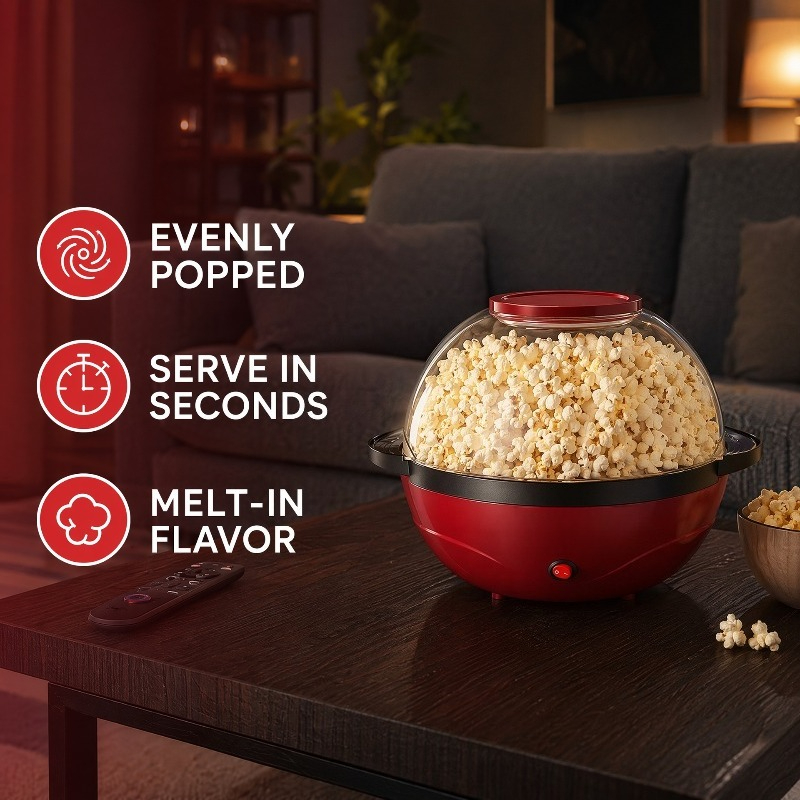 آلة صنع الفشار سعة 3.6 لتر، جه - مراجعة Popcorn Machine Home وسعره