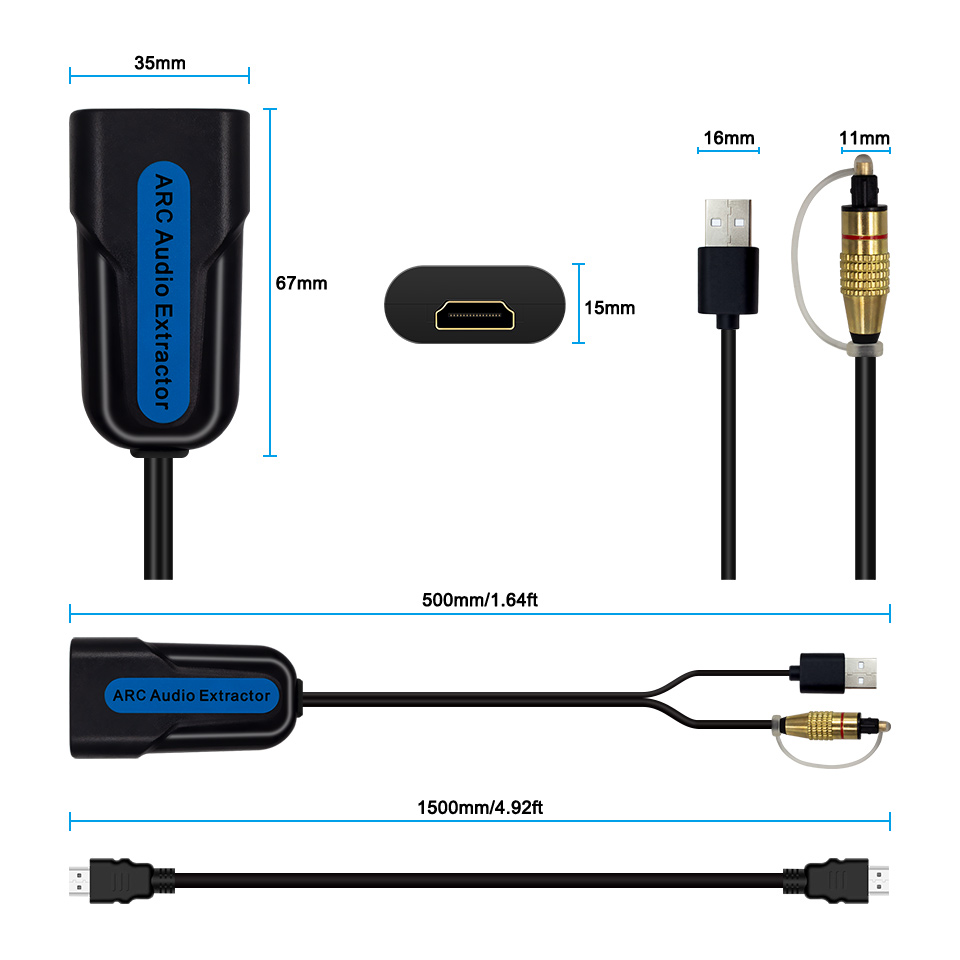 محول صوتي HDMI ARC eARC متوافق - مراجعة Hdmi Arc Cable وسعره