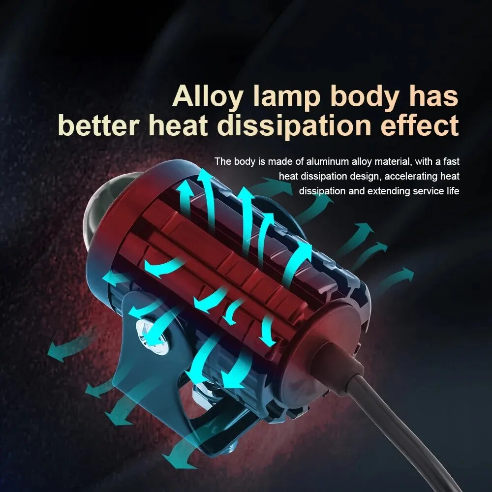 مصباح أمامي LED عالمي للدراجات - مراجعة Projector Lamp Replacement وسعره