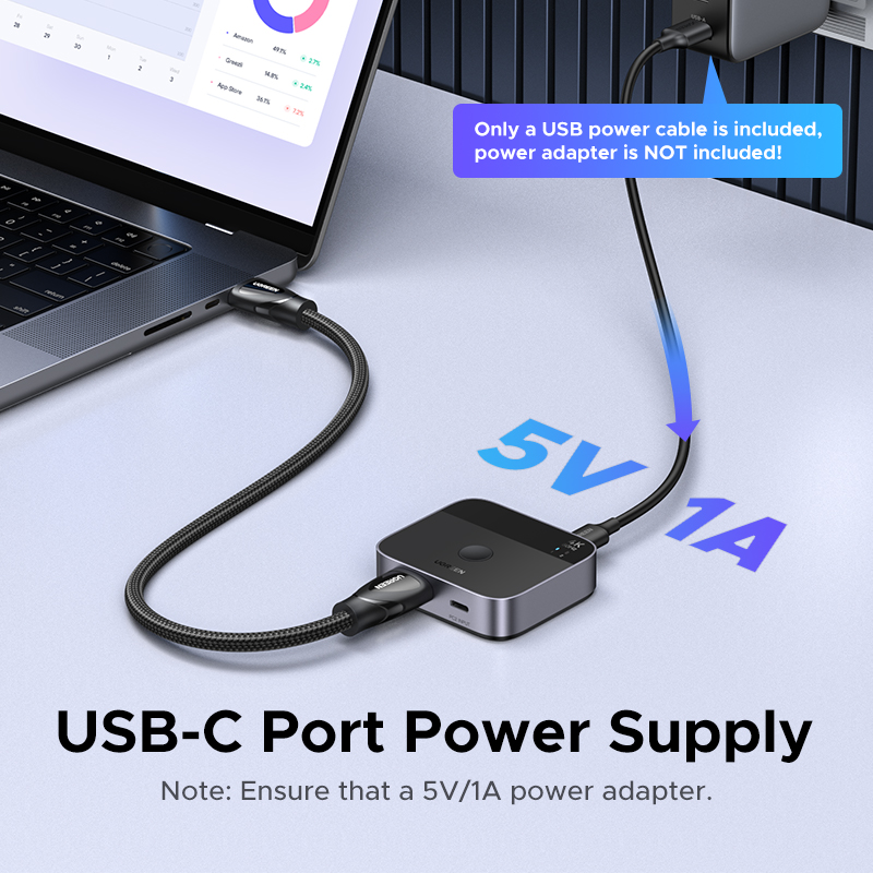 UGREEN HDMI USB C Switch 2 in  - مراجعة Home Cinema Player وسعره