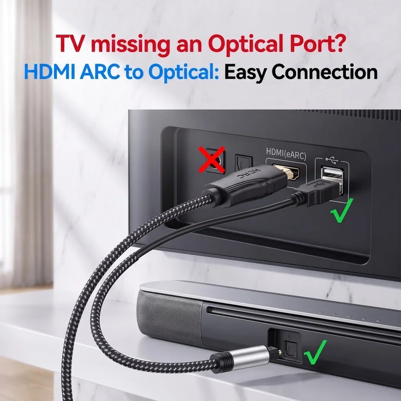كابل HDMI EARC ARC إلى SPDIF ل - مراجعة Hdmi Arc Cable وسعره