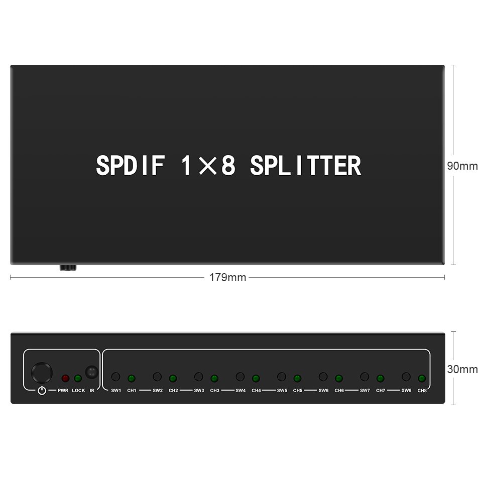 مقسم صوت رقمي بصري ، 1 في 8 خا - مراجعة Audio Home Cinema وسعره