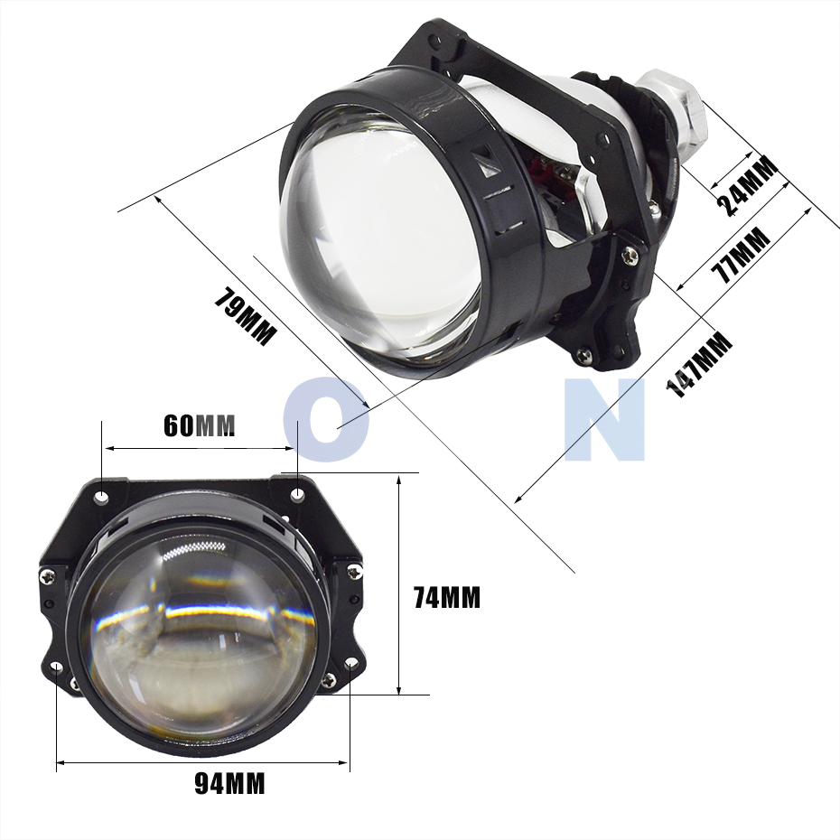 Ronan 40 واط 3 بوصة ثنائية Led - مراجعة Projector Lamp Replacement وسعره