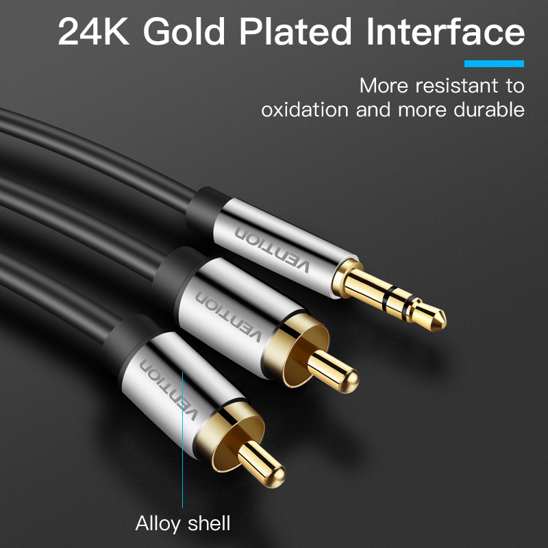 Vention كابل RCA 3.5 إلى 2rca  - مراجعة Home Cinema Player وسعره